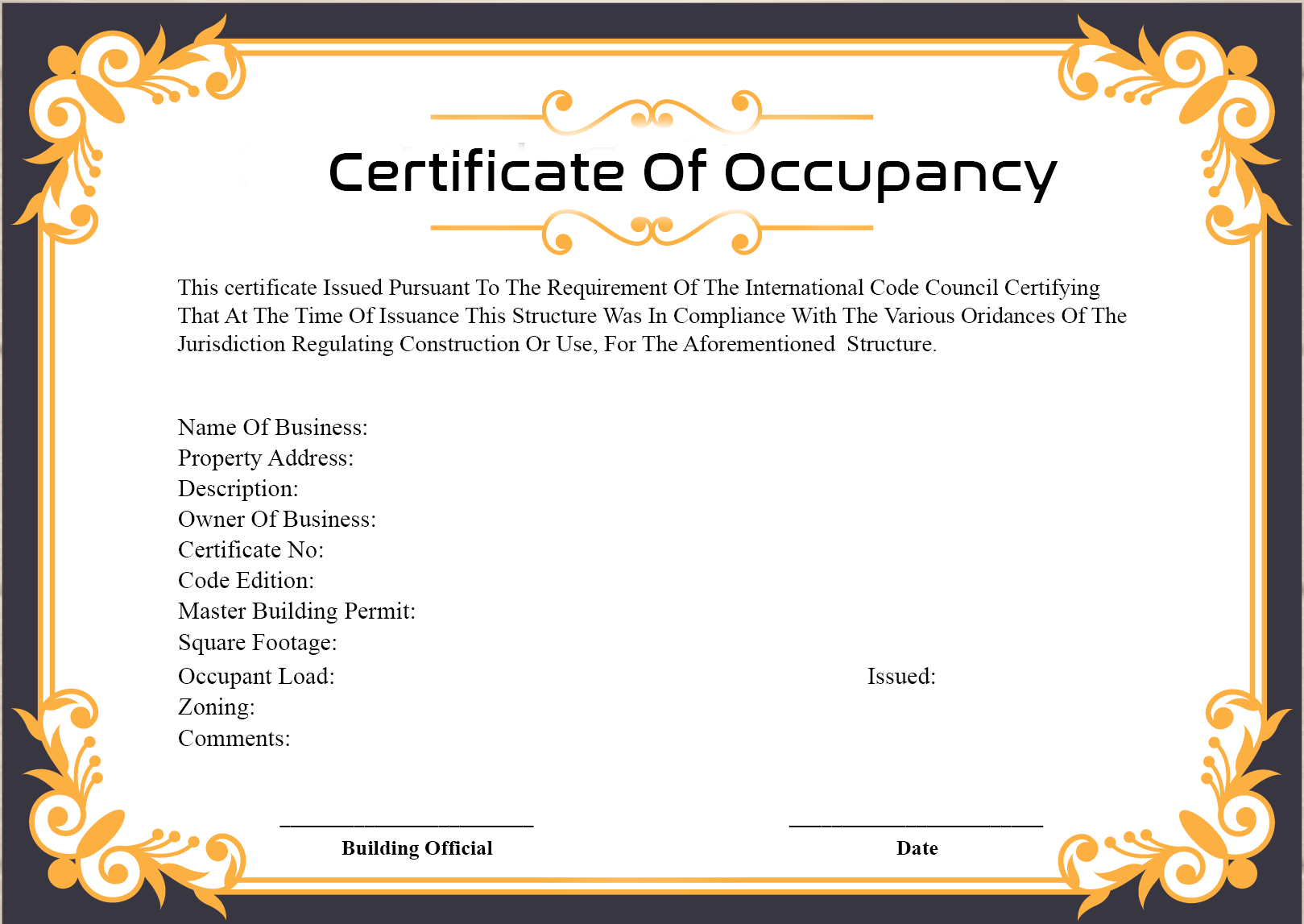 How To Get Certificate Of Occupancy Certificate Of