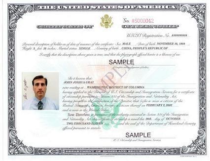 Certificate of Citizenship Replacement