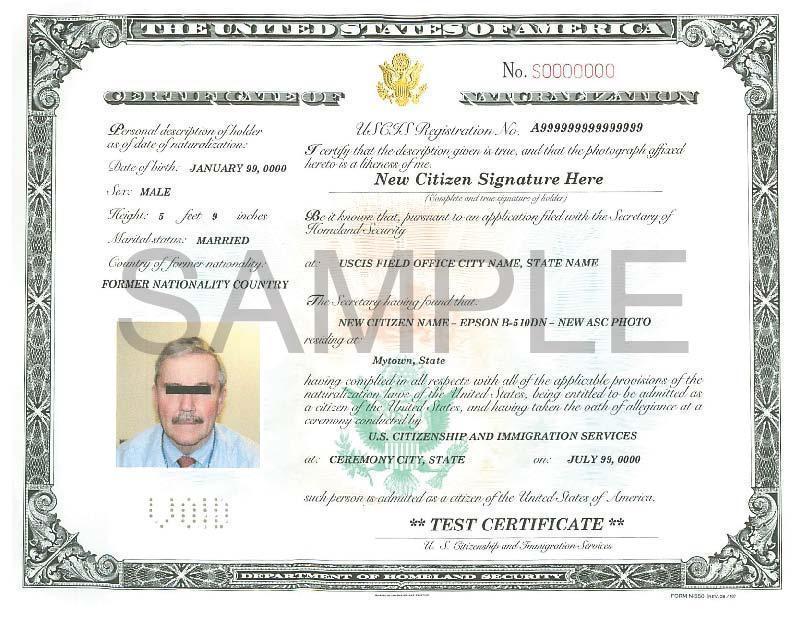 Certificate of Citizenship for Adopted Child