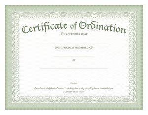 Certificate of Ordination PDF