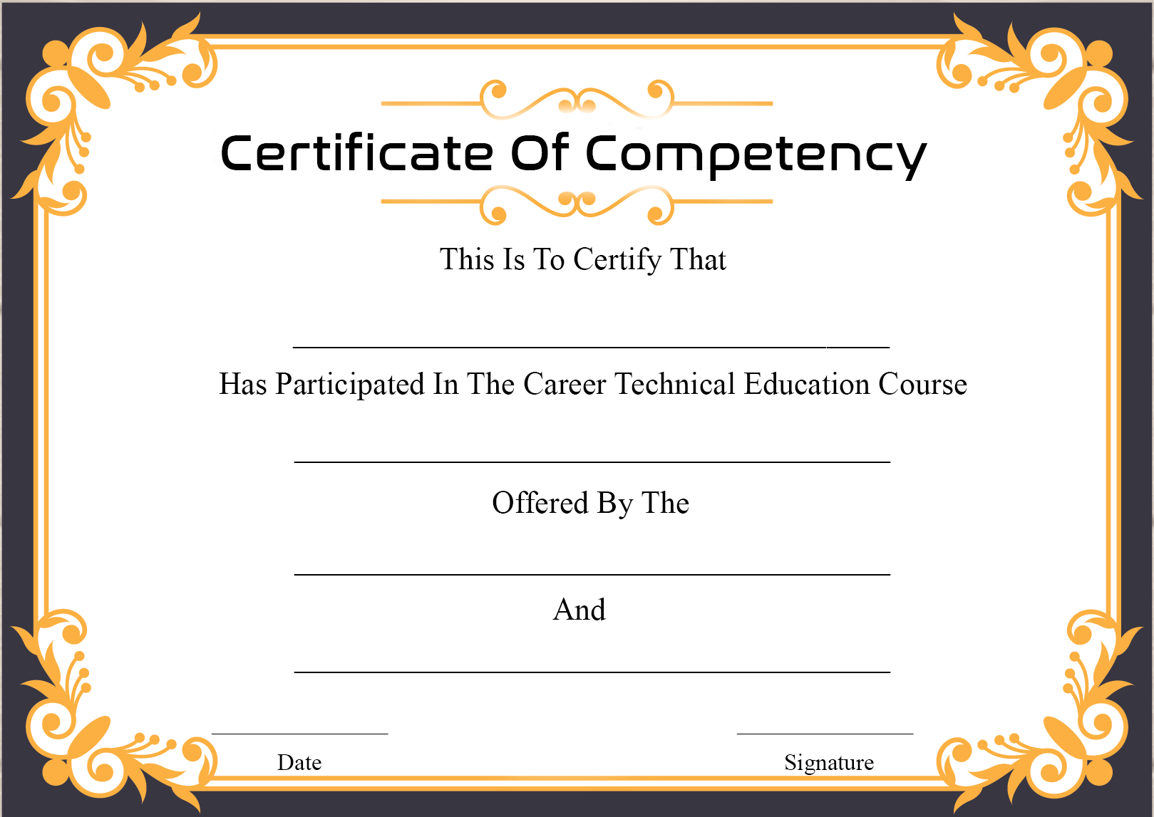 Certificate of Competency For Engineers