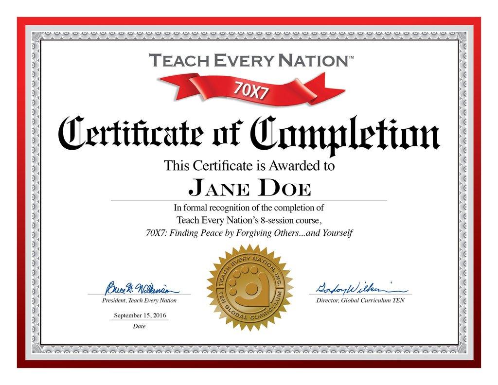 🥰Free Certificate of Completion Template Sample with Example🥰