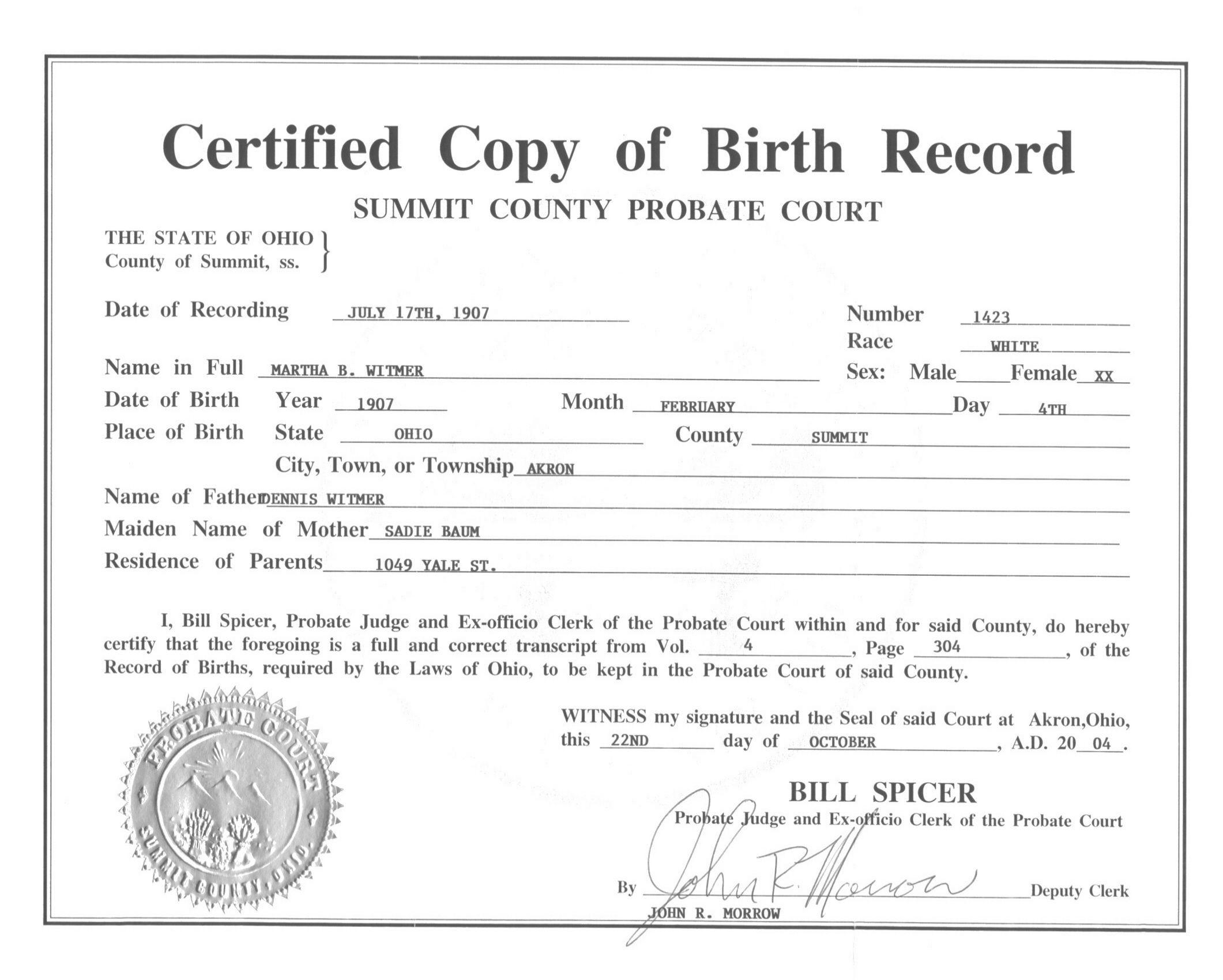 ?Free Printable Certificate of Birth Sample Template? Throughout Baby Death Certificate Template