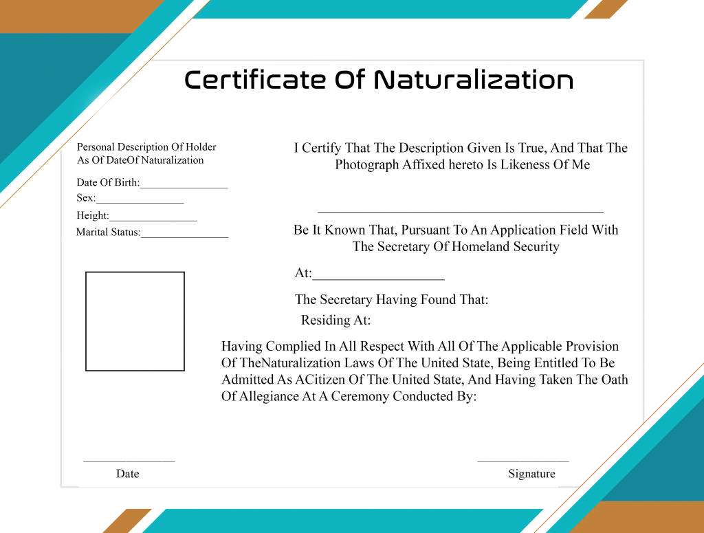 travel with naturalization certificate