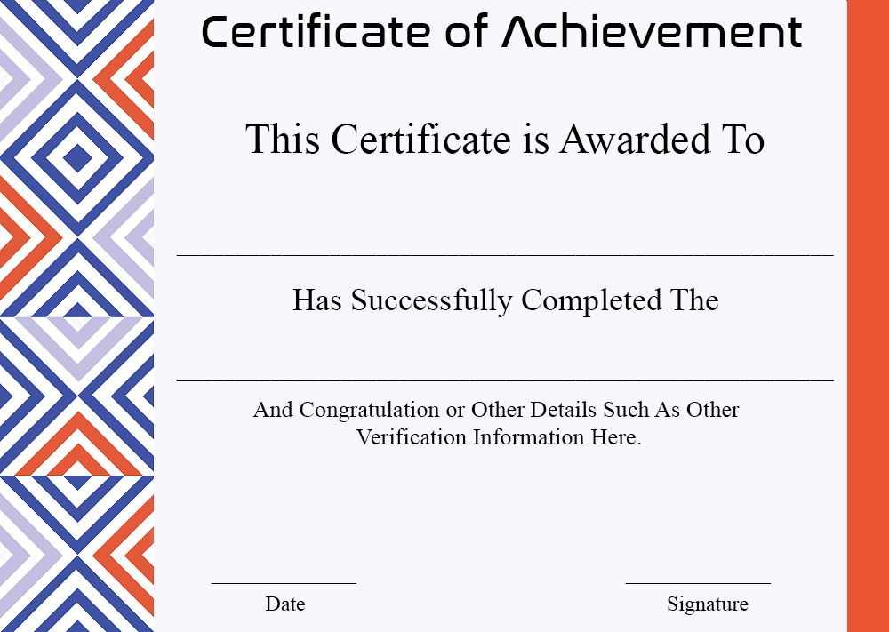 Certificate of Achievement