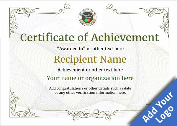 Sample Certificate of Achievement Wording