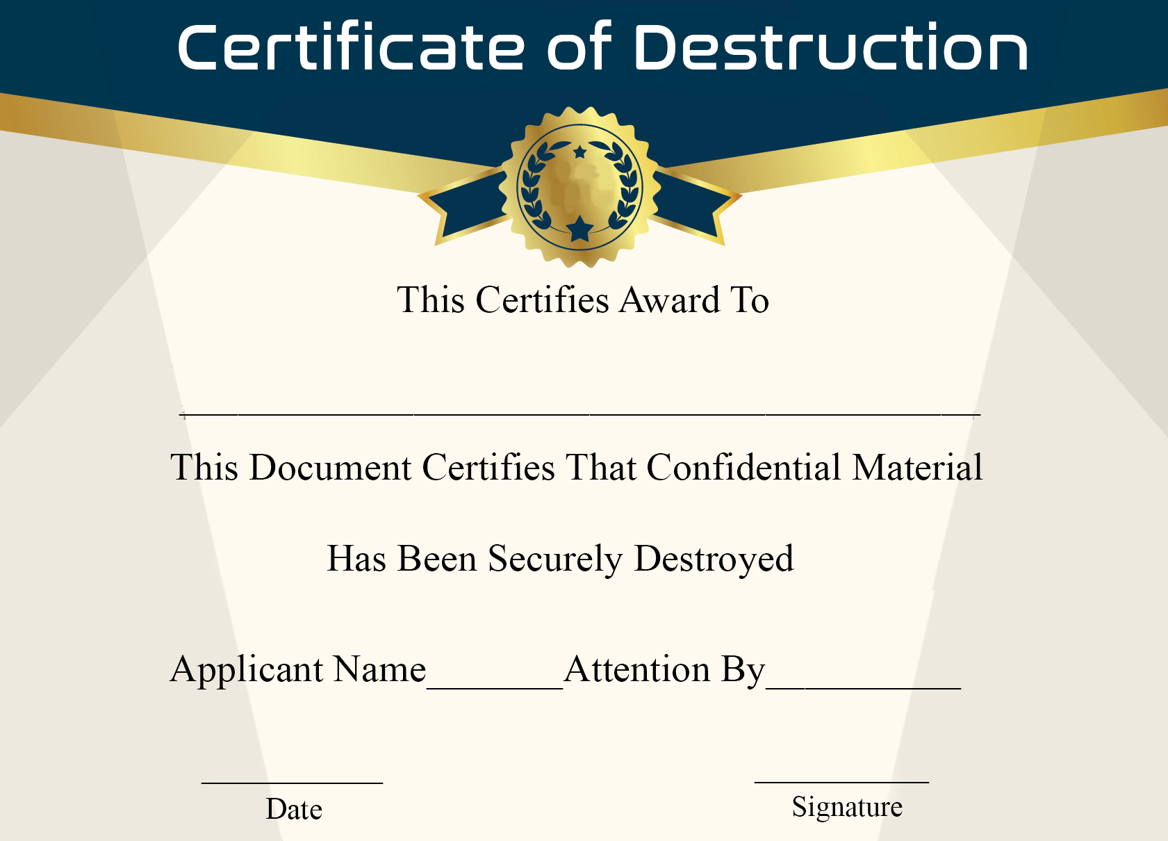 🥰21+ Free Certificate of Destruction Sample Templates🥰 With Regard To Free Certificate Of Destruction Template