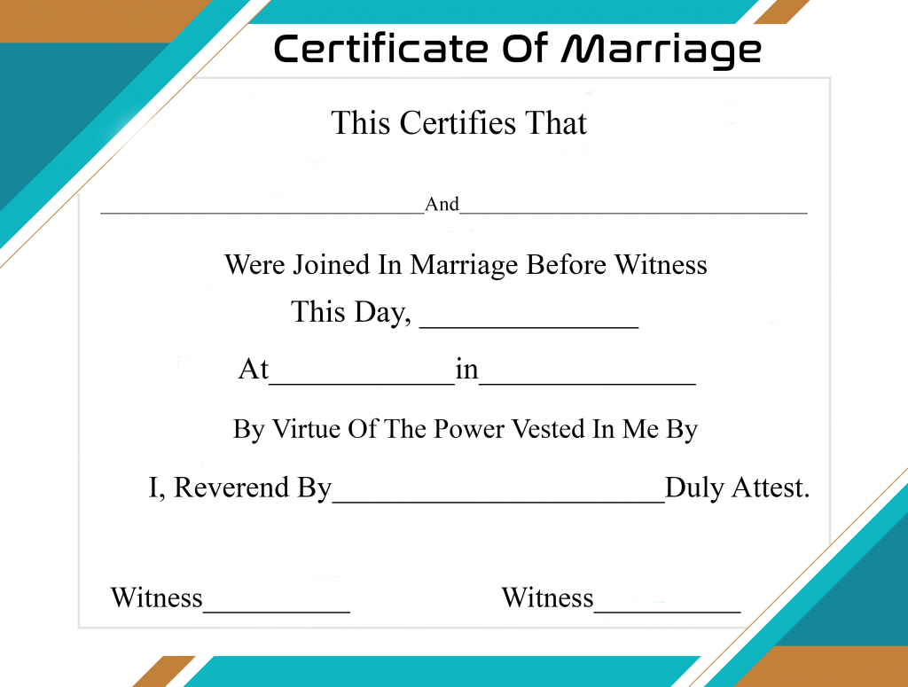 ️Free Printable Certificate of Marriage Templates ️