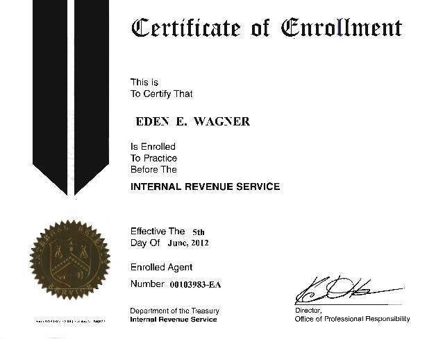 Certificate of enrollment