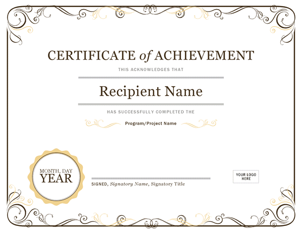 certificate of achievement 