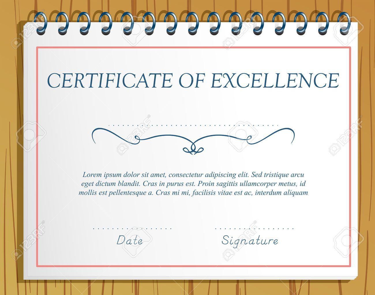 Certificate of excellence for students