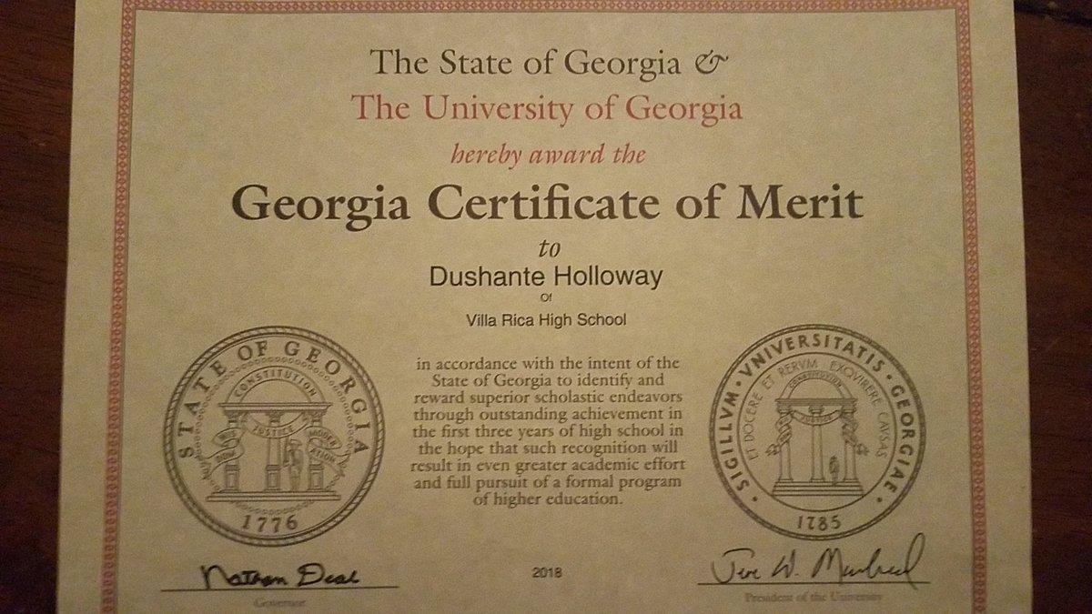 Georgia Certificate of Merit
