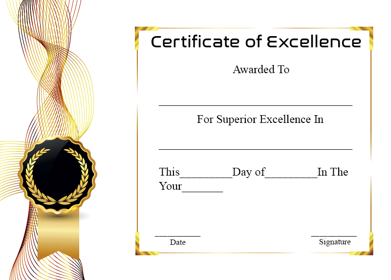 Certificate of Academic Excellence