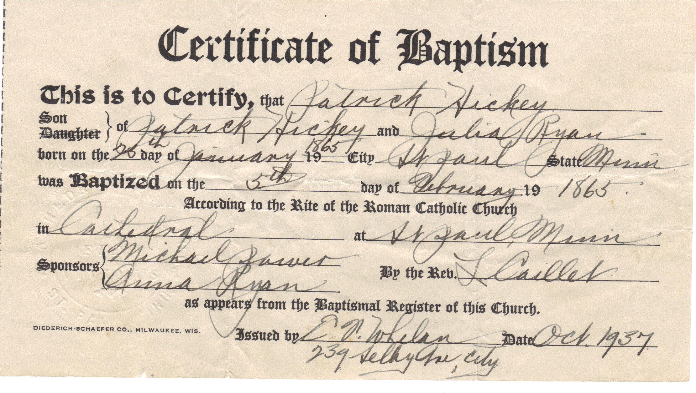 ❤️Free Sample Certificate Of Baptism form Template❤️ Intended For Christian Baptism Certificate Template