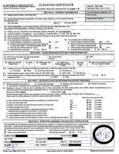 Elevation Certificate Florida