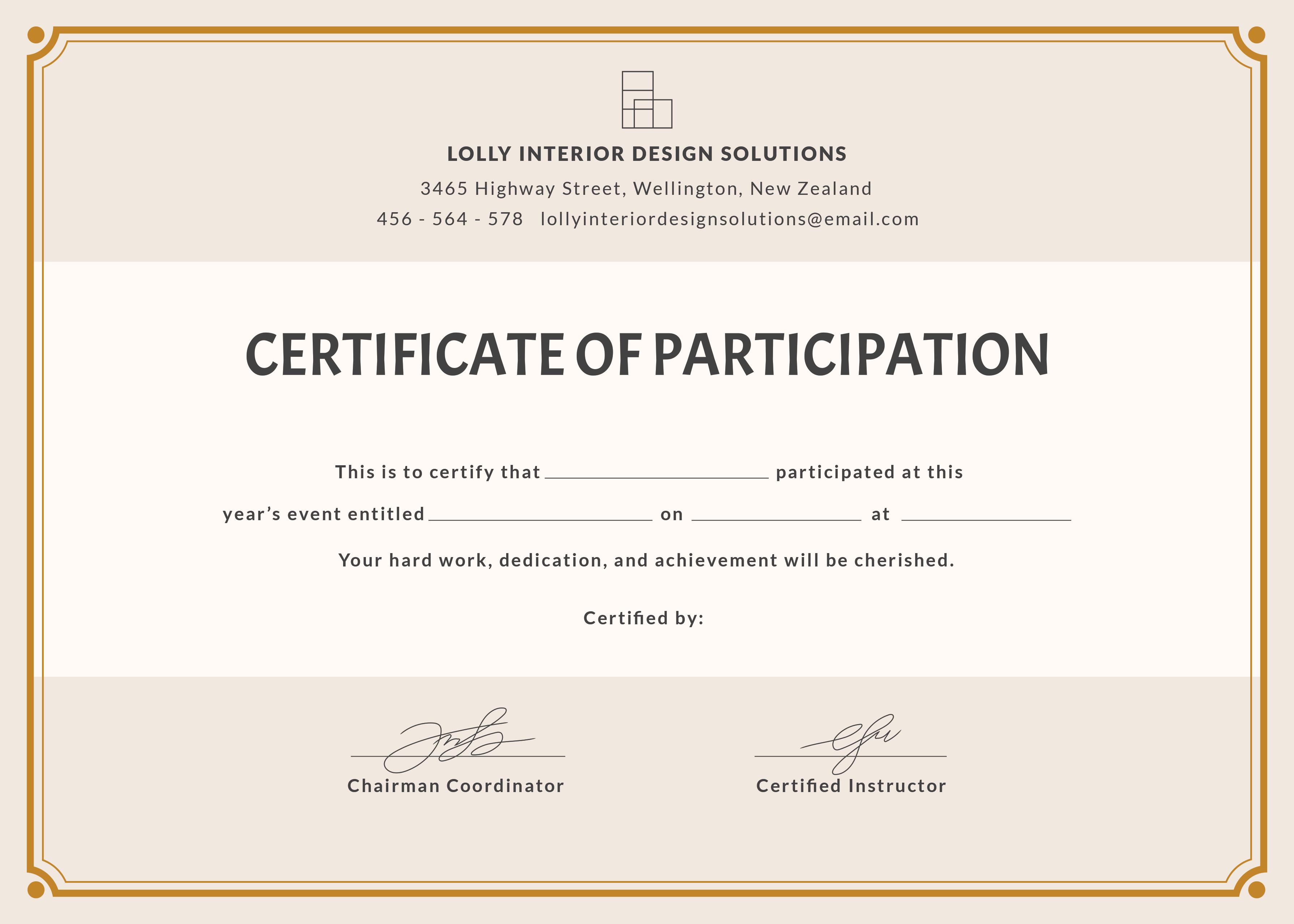 ?Free Printable Certificate of Participation Templates (COP)? With Participation Certificate Templates Free Download