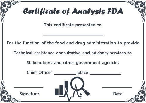 Certificate of Analysis Sample