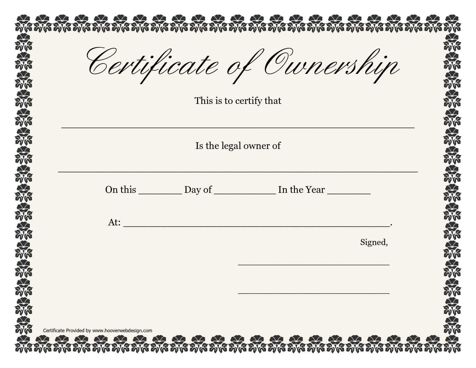 5-free-sample-of-certificate-of-ownership-form-template