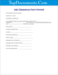 Sample Certificate of Clearance 