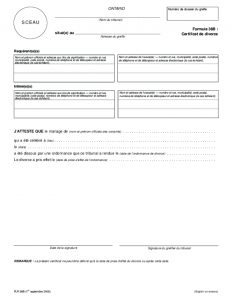 Certificate of Divorce Ontario 