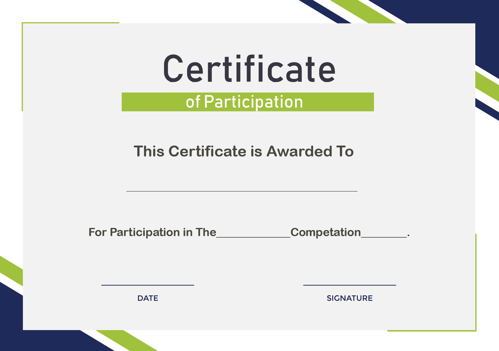 Design Certificate of Participation Wordings