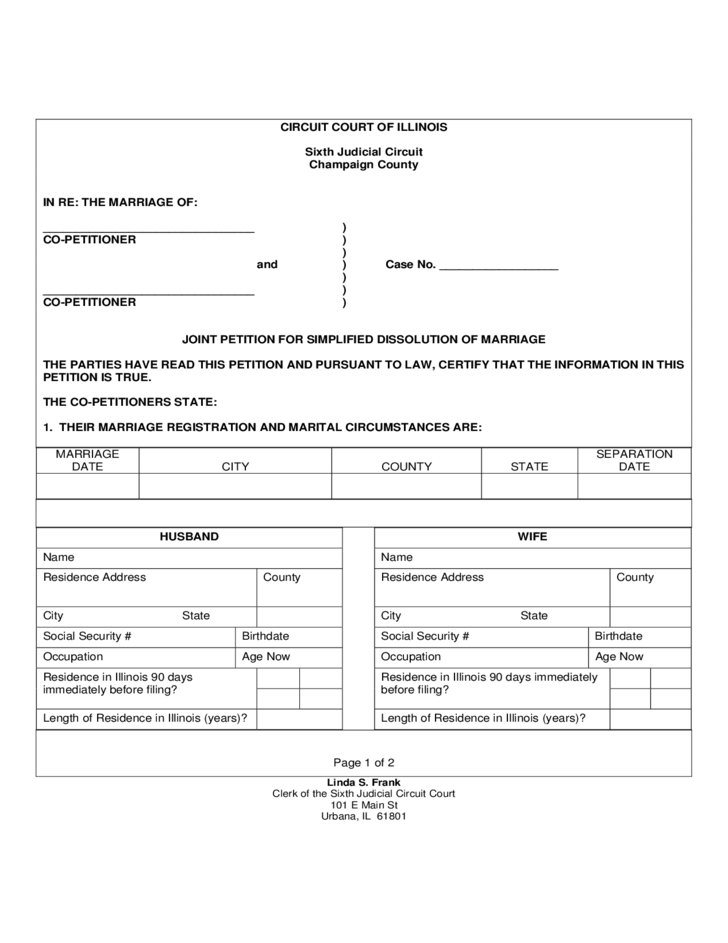 Certificate of Dissolution of Marriage Illinois