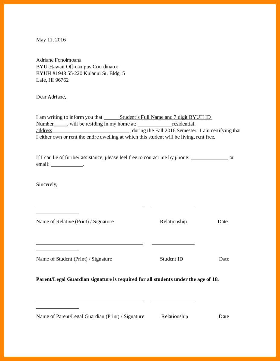 Certificate of Residency Sample Form