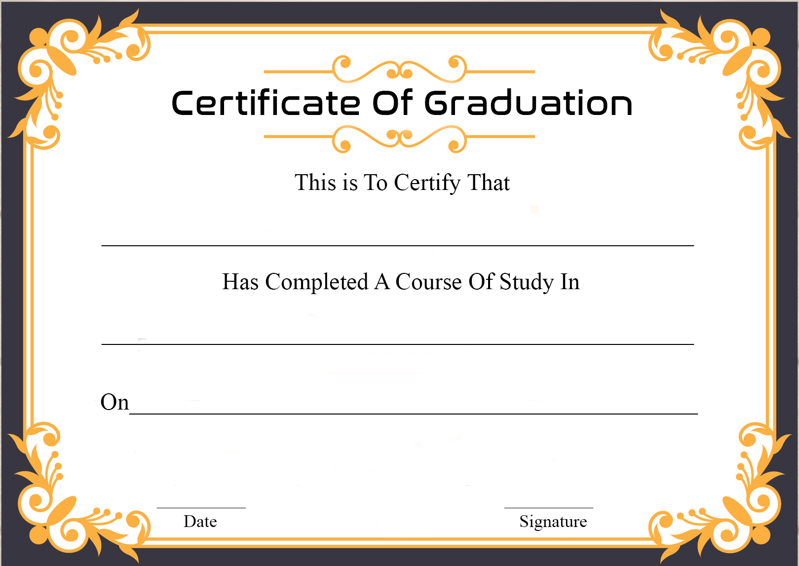 Certificate Of Graduation