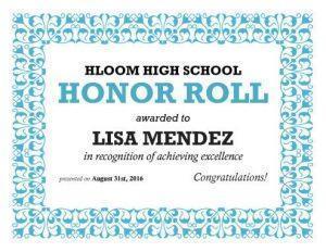 Certificate of Honor Template