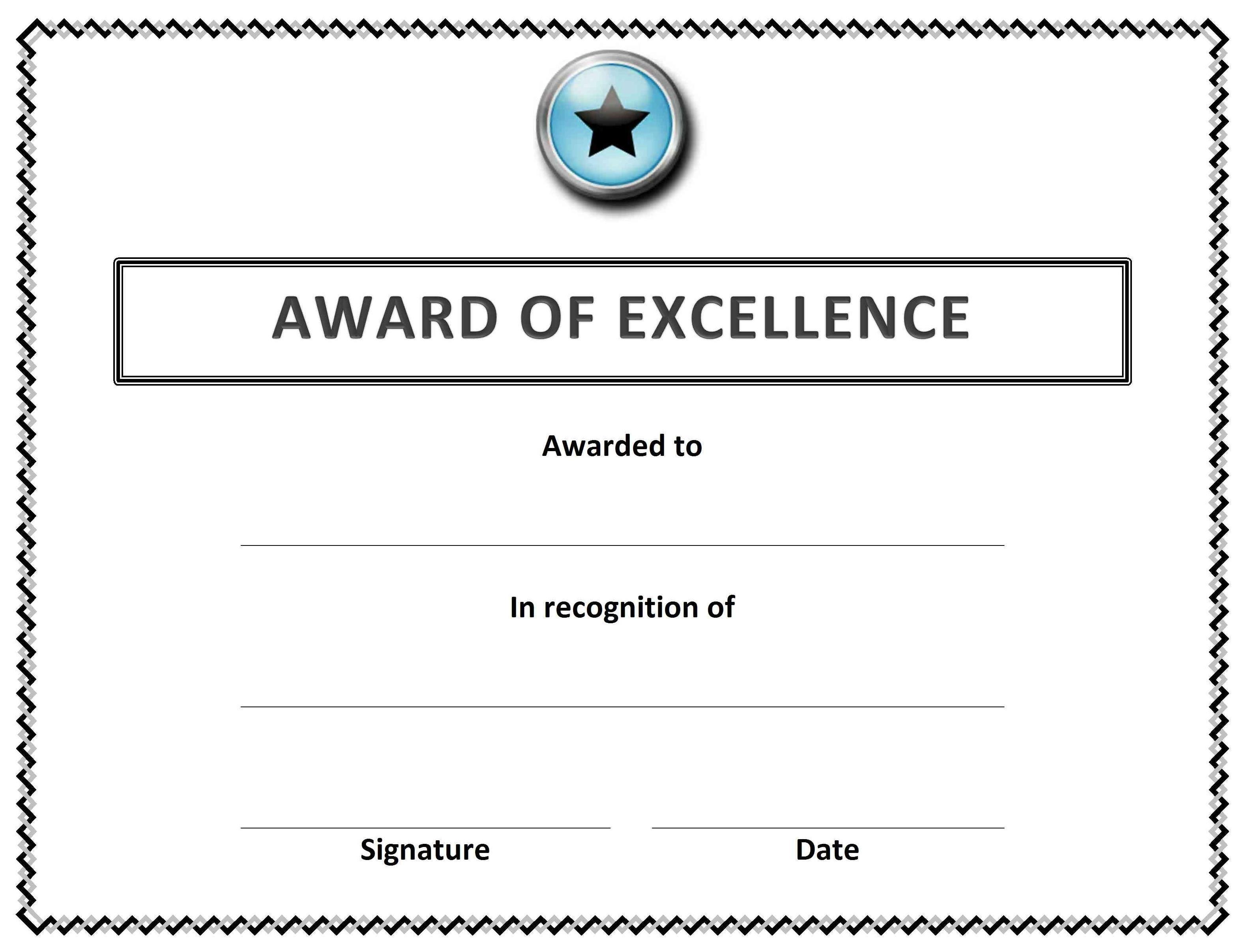 🥰 Free Sample of Certificate of Award Templates🥰 With Regard To Free Printable Student Of The Month Certificate Templates
