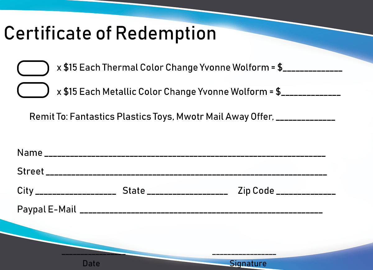 Certificate of Redemption Example