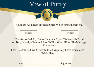 Vow of Purity Certificate
