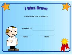 Certificate Of Bravery For Child After Surgery 2022