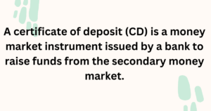 certificate of deposit